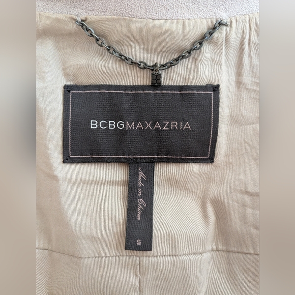 BCBGMAXAZRIA Damien Moss Gray Faux Suede Vest, Small - Picture 7 of 9